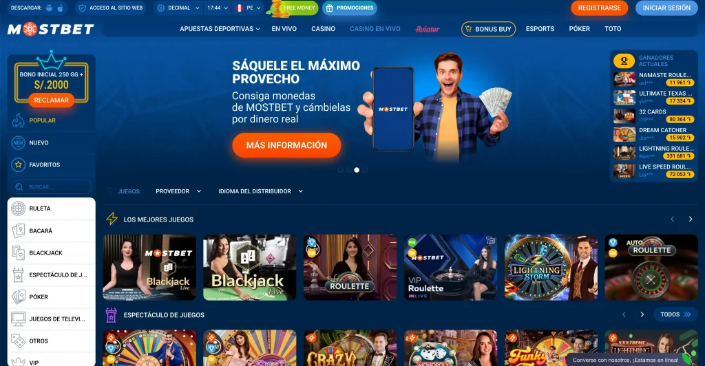 mostbet casino peru